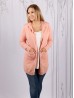 Solid Color Stretchy Knitted Hoodie Cardigan W/ Pockets